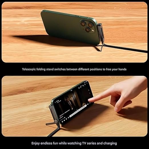 240W 2-in-1 Charging Cable with Phone Stand 2m length