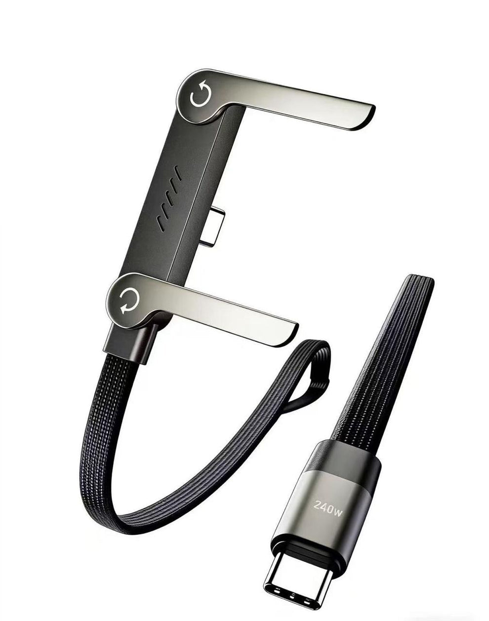 240W 2-in-1 Charging Cable with Phone Stand 2m length